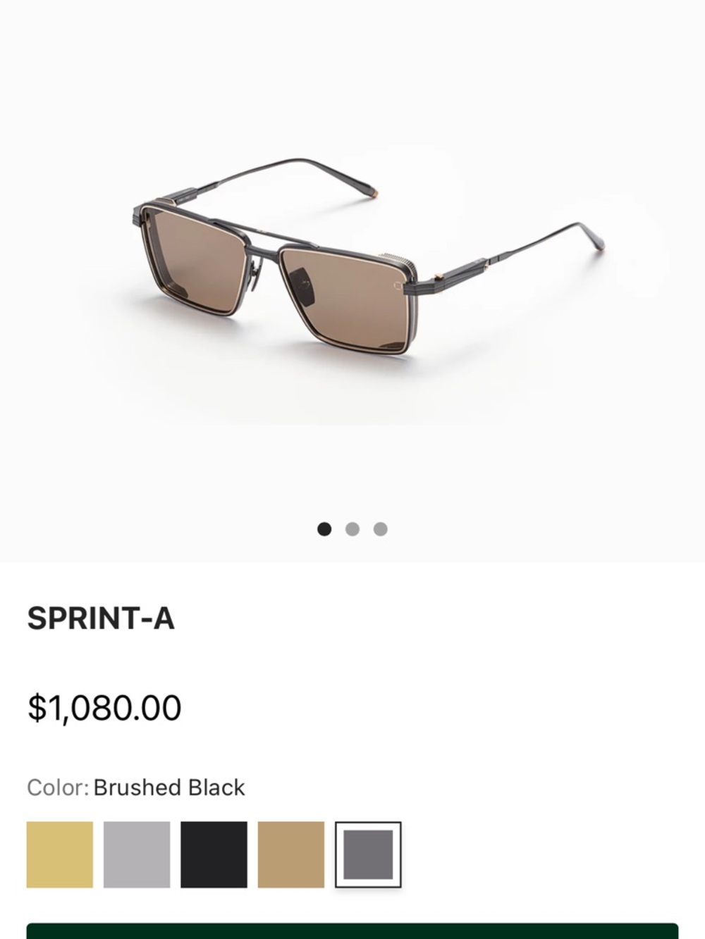 Brushed Black Men's Sunglasses